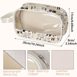 WCGXKO Musical Fans Theatre Gift Broadway Musical Lover Gift Leather Zipper Clear Makeup Bag (Into Cbag CA)