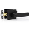 Estmoon 1 Pack Door Handle Black Interior Door Knobs, Keyless