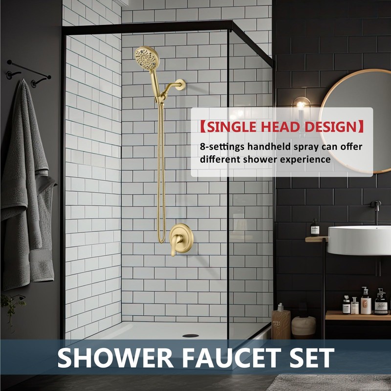 Aolemi Shower Faucet Set Rain Shower Head System Shower Trim
