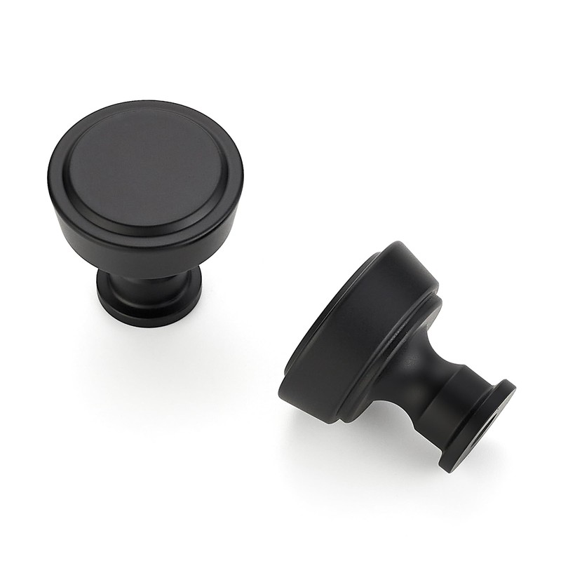 Ravinte 20 Pack Matte Black Kitchen Cabinet Knobs Single Hole