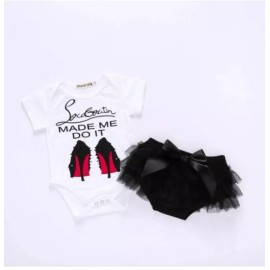 Unbranded RED BOTTOM SHOE DESIGNER INSPIRED BABY OUTFIT! TULLE TUTU 6-9 months