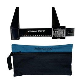 Vitruvian Small Bone Caliper - Measure Diameter Width of Elbow, Knee, Foot, Wrist, Biestiolide, Bimaleolar, Forearm, Humerus, Femur - Plastic - with Transport Case