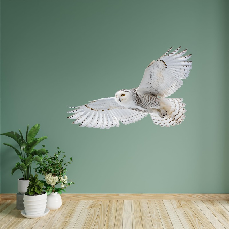 GRAZDesign Owl Wall Sticker 3D Snow Owl Wall Sticker Decoration