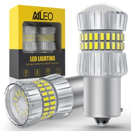 AILEO 1156 LED Bulb White 6500K,2024 Upgrade 500% Brighter Unique 1:1 Design,1156A 7506 3497 1141 P21W 1003 BA15S LED Bulbs with Projectors, for Back Up Reverse Lights and Brake Tail Lights DRL,2 PCS