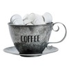 Boston Warehouse 35627 - Taza y platillo, metal galvanizado