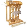 AKS B2C Bamboo Baby Bottle Drying Rack, Vertical Space Saving