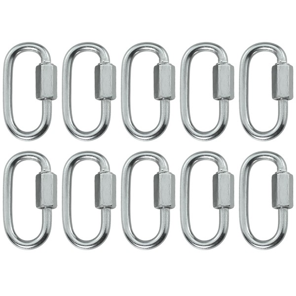 Bxian 10PCS Silver 304 Stainless Steel Chain Link Quick Connect
