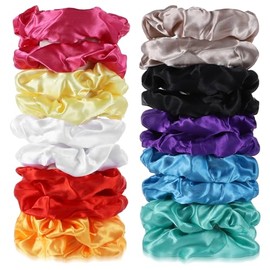 20PCS Scrunchies for Girls,Soft and Fashionable Satin Hair Scrunchies, Satin Scrunchie for Curly Hair, for All Hairs Types of Bridesmaids Proposal, Bachelorette Party Gifts, Multicolor