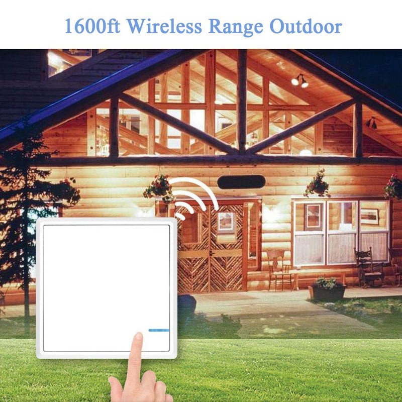 SuperInk 1-Gang Wireless Light Switch with 110V Receiver Kit Outdoor