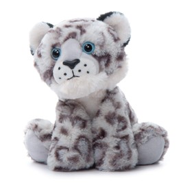 The Petting Zoo Snow Leopard Stuffed Animal Plushie, Gifts for Kids, Wild Onez Wildlife Animals, Leopard Plush Toy 9 inches