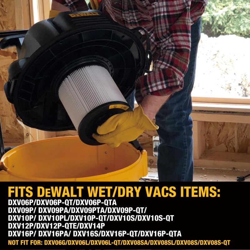 DEWALT Standard Shop Vac Filter Replacement DXVC6910