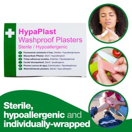 Safety First Aid Group HypaPlast Pink Washproof, Assorted (100) Sterile Hypoallergenic