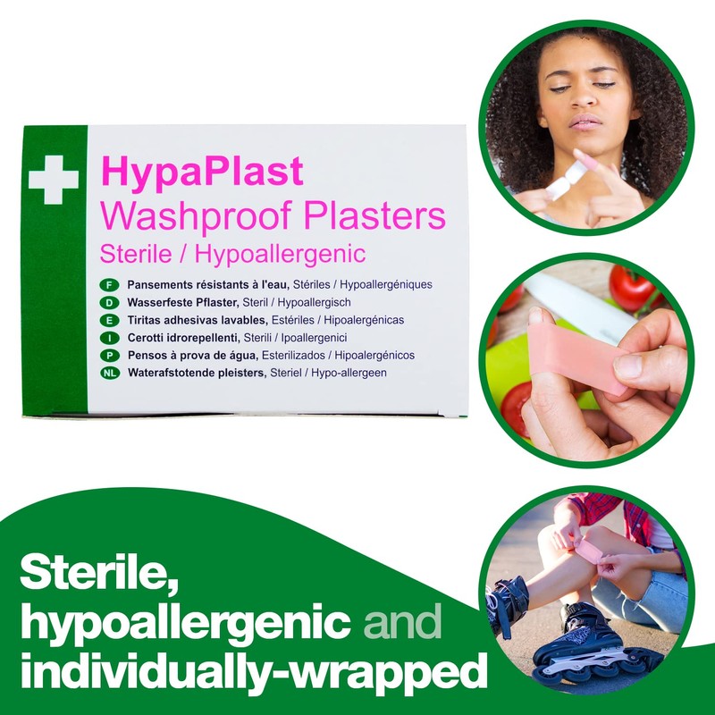 Safety First Aid Group HypaPlast Pink Washproof, Assorted (100) Sterile