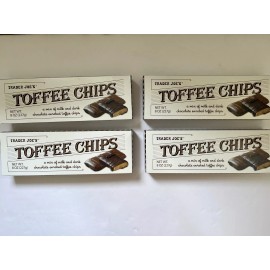 Trader Joe's 4 Packs Trader Joe's Toffee Chips Mix of Milk & Dark Chocolate 8 oz Each Pack
