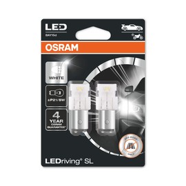 OSRAM LEDriving SL, LED Signal Lamps, Off-Road Only, non ECE, Double Blister, White 6000 K, P21/5 W
