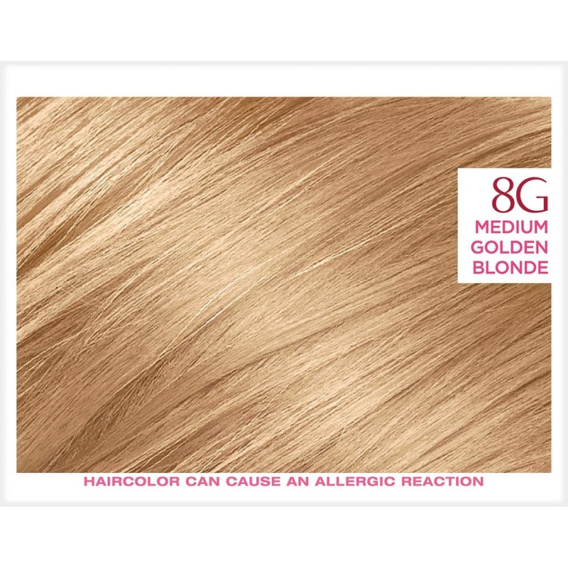 L'Oreal Paris Excellence Creme Haircolor, Medium Golden Blonde [8G] (Warmer)