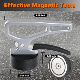 Magnetic Pickup Tool, Stainless Steel Lifting Magnet Sweeper, for Welding, Metal Separation, Laser Cutting, Micro-Adjustable, 2 Pack