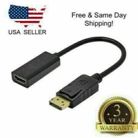 Unbranded LOT Display Port to HDMI Male Female Adapter Converter DisplayPort DP to HDMI - Dp To HDMI 6'' Adapter