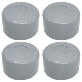 SKIR'CO Fence Post Caps Round 51 mm Grey Plastic Caps for Round Fence Posts Fence Post Covers Window Grey RAL 7040 Colour Pack of 4