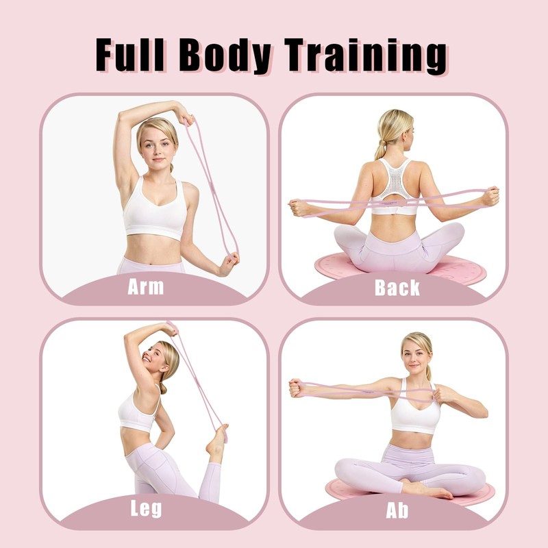 Figure 8 Resistance Bands,2 Packs Silicone Stretch Bands for Women
