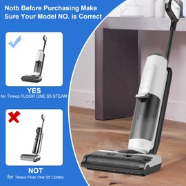 Fixbetter Brush Roller and Filter for Tineco Floor One S5 STEAM Steam Cleaner Replacement Parts, 2 Brush Roller + 2 Filters + 1 Cleaning Brush