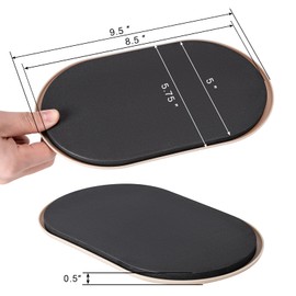 Furniture Sliders, Furniture Sliders Pads for Hardwood Floors, Chair Legs Floors Protectors, Reusable Round Glides Glider, Heavy Duty Furniture Movers Sliders (4 Pcs, 5 3/4inch x 9 1/2inch,Coffee)