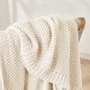 Joydeco Chunky Cable Knit Throw Blanket, Lightweight 100% Cotton Soft