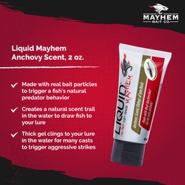 Liquid Mayhem Fish Attractant and Baitfish Scent. Best Fish Attractant That No Fish Can Resist! (Anchovy Scent)