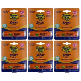 Banana Boat Sport Lip Balm – Long-Lasting Sun Defense 0.15 Oz (6 Pack)