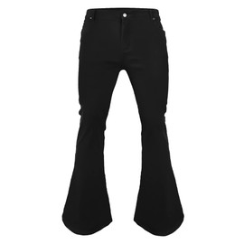 Men's Vintage Bell Bottom Pants 70s,Disco Flared Pants Fit 70s,Outfits for Men,Mens Bell Bottom Jeans Black