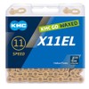 KMC X11EL gewachste 11-Gang-Kette, Ti-N Gold, 118 Glieder