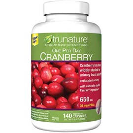Trunature ONE PER Day Cranberry 650 mg 140 Capsules (3 Pack)