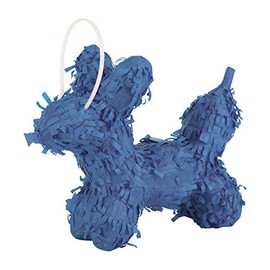 Blue Mini Dog Piñata - 8.5" x 6.5" - Tissue Paper & Cardstock Combo - Ideal for Kids' Birthday Parties and Themed Events (1 Pc.)