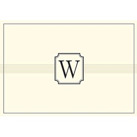 Monogram Note Cards: W (Stationery, Boxed Cards)