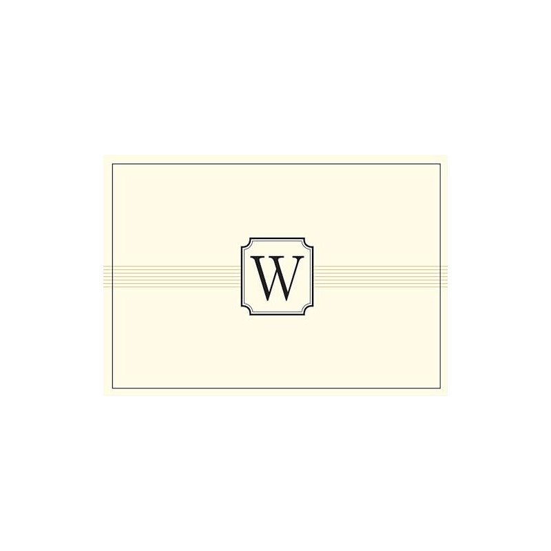 Monogram Note Cards: W (Stationery, Boxed Cards)
