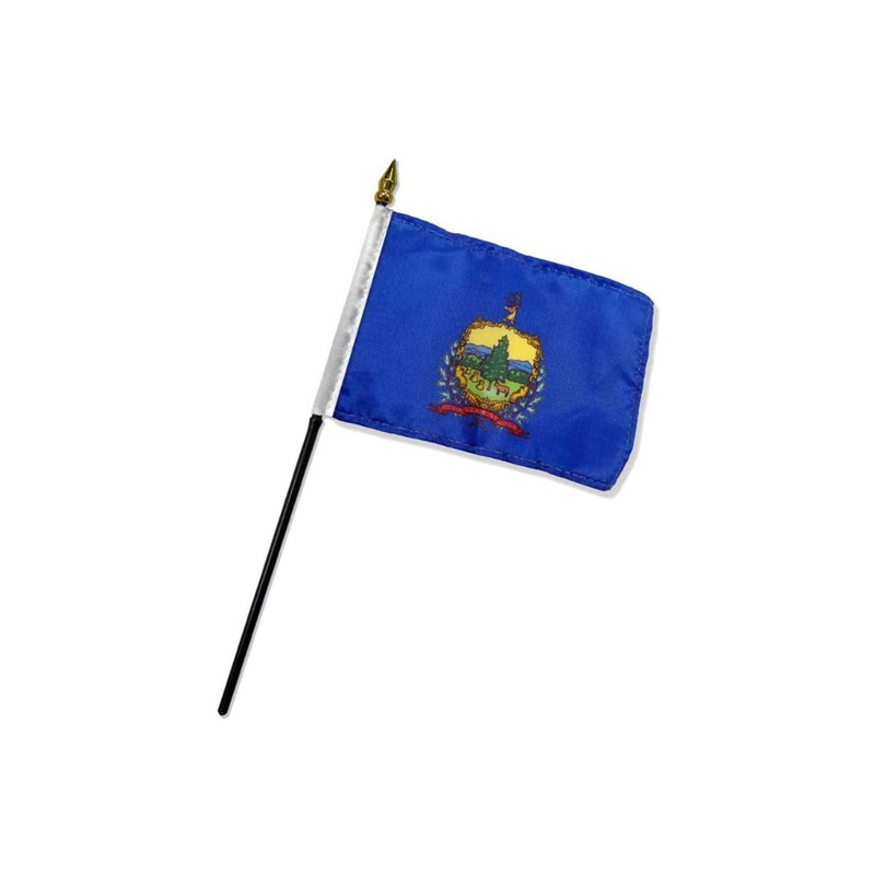Vermont 4x6in Stick Flag - 1 dozen pack