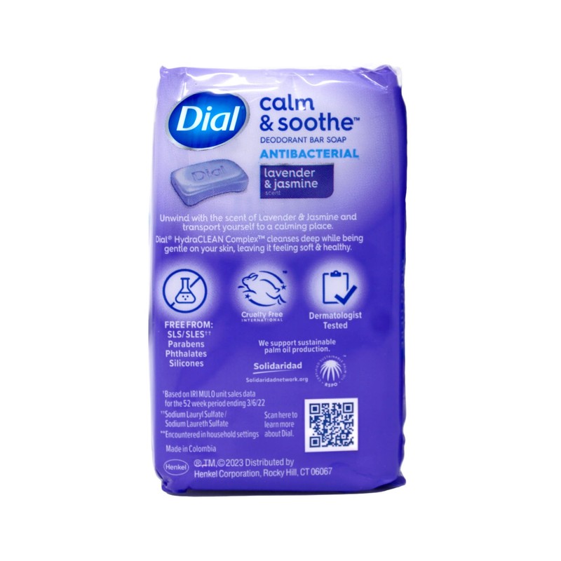 Dial Lavender and Jasmine Bar Soap, 3 Count, (Pack of