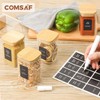 ComSaf 12Pcs Glass Spice Jars with Bamboo Lid, 8oz Airtight