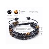 2/4/6PCS Black Obsidian Anklet Bracelets for Women Men Anti-Swelling Magnetictherapy