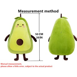 Tikwisdom avocado、alligator pear,Green avocado, simulation avocado plush toy, doll sleeping pillow, doll, doll holiday warm gift plush toy pillow, toy cushion (50cm)