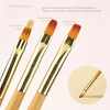 KLDKUST 3 Pcs Nail Drawing Brushes, Dual End Nail Art