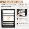 Miniature Storage Case for Collectibles Miniatures, Wooden Miniature Display Cases