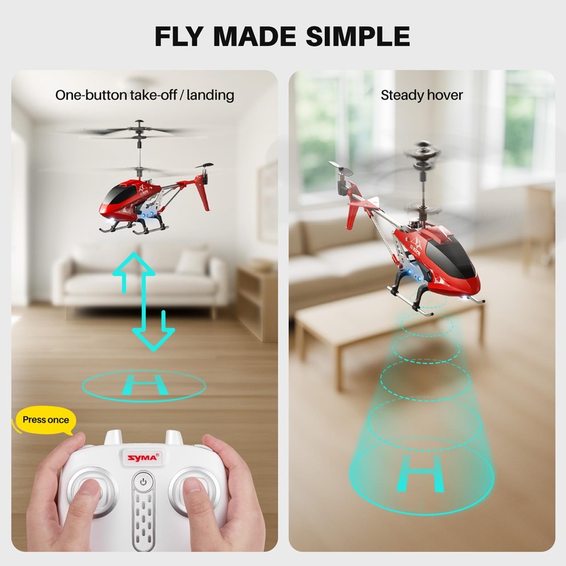 SYMA S107H-E RC Helicopter for Kids 8-12 and Beginners, Remote