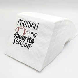 SharkBliss Funny Football Quotes Cocktail Napkins, 100 Pack Football Is My Favorite Season Disposable Beverage Bar Paper Cocktail Napkins For Party Table Decor 2-Ply, 5x5" (Football Favorite Season)
