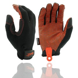 Cestus Boxx, Box Handler Gloves, Work Gloves with Grip, Padded Palm, Warehouse Gloves, Breathable (Hi Vis, X-Large)