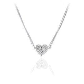 Heart Necklace for Women Valentines Day Gifts for Hear Valentines Day Necklace Crystal Heart Necklace Love Heart Pendant Necklace