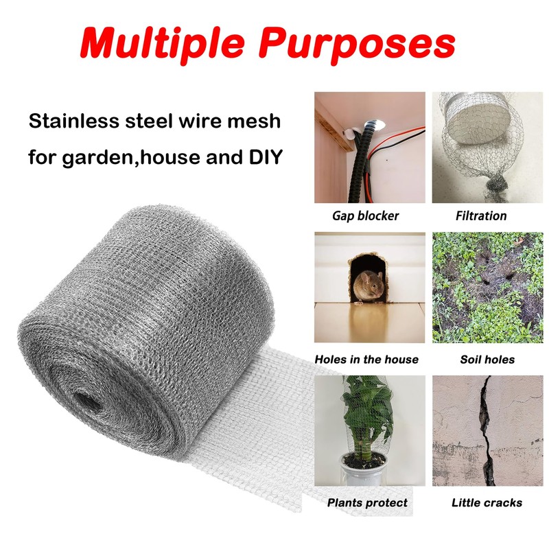 Wire Mesh for Mice Control 5 in X 32Ft,Upgraded Steel