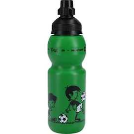 Fizzii Kinder- und Freizeittrinkflasche 330 ml (auslaufsicher bei Kohlensäure, schadstofffrei, spülmaschinenfest, Motiv: Fußballjungs)