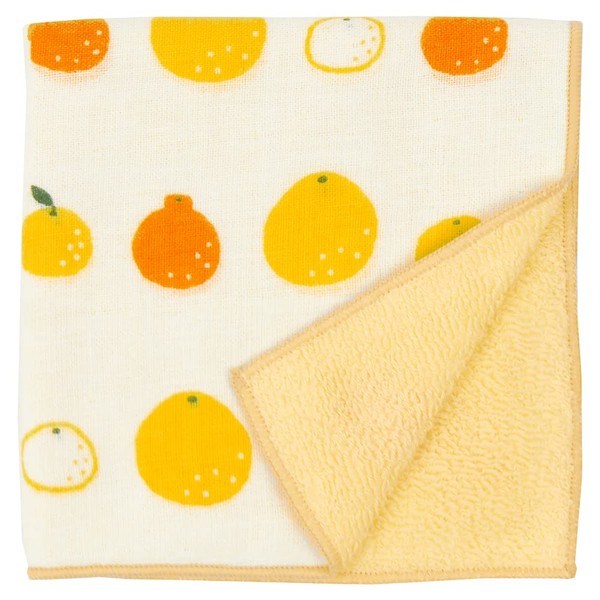 Hamamonyo Washed Towel Handkerchief, Citrus Narabe