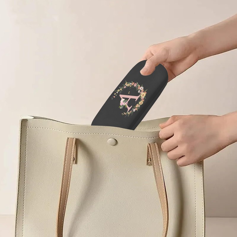 BHAHB Eyeglasses Case Hard Shell Initial Letter Protective Case for